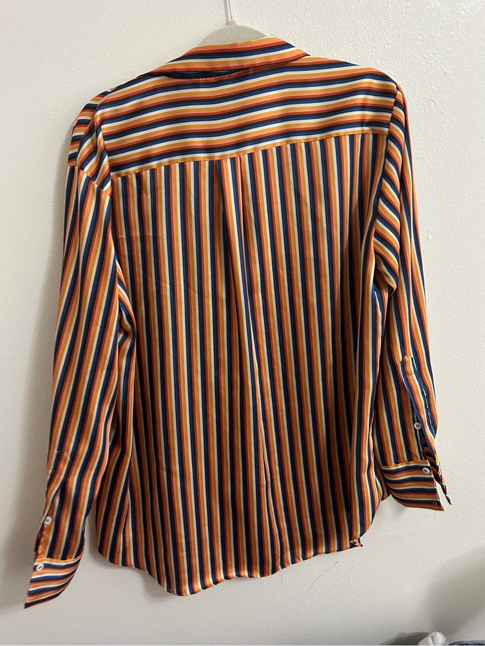Zara Woman rainbow striped button down shirt - Picture 4 of 6